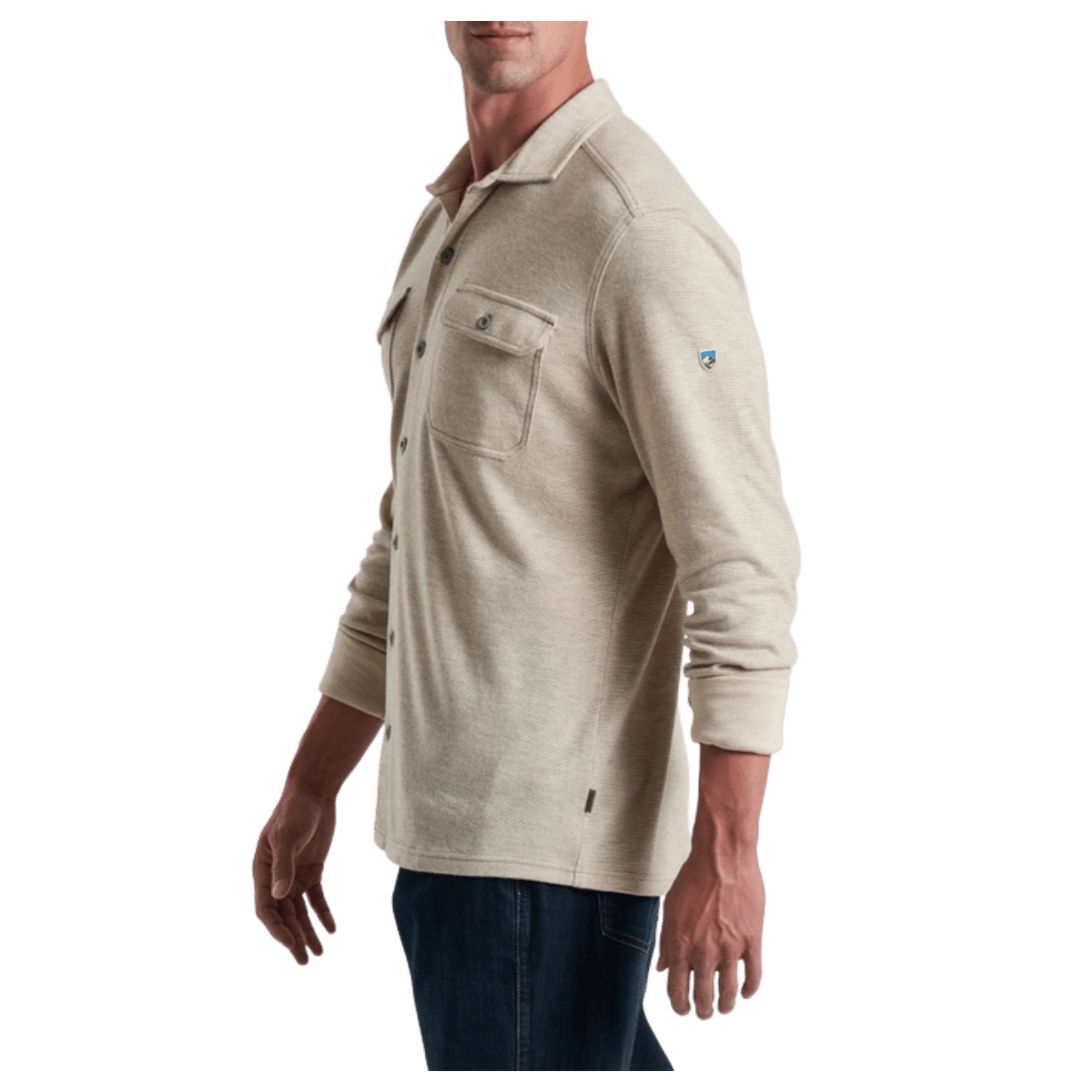 KUHL INNOVATR ITALIAN KNIT FLANNEL FLEECE - NATURAL_SIDE