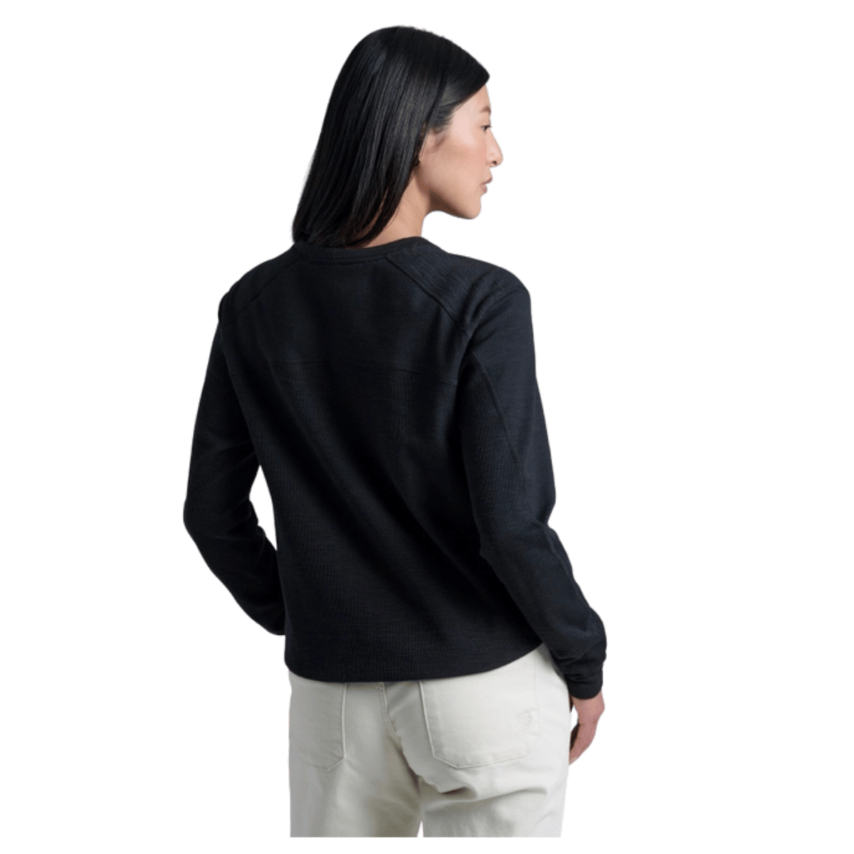 KUHL WOMEN'S LOLA PULLOVER SWEATSHIRT - BLACK_BACK