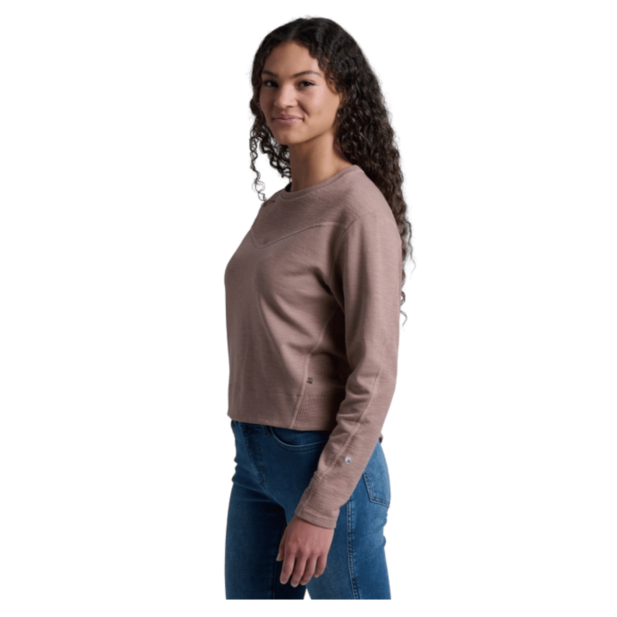 KUHL WOMEN'S LOLA PULLOVER SWEATSHIRT - LATTE_SIDE