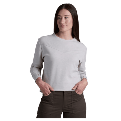 KUHL WOMEN'S LOLA PULLOVER SWEATSHIRT - MOON LIGHT_FRONT