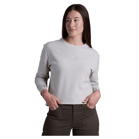 KUHL WOMEN'S LOLA PULLOVER SWEATSHIRT - MOON LIGHT_FRONT