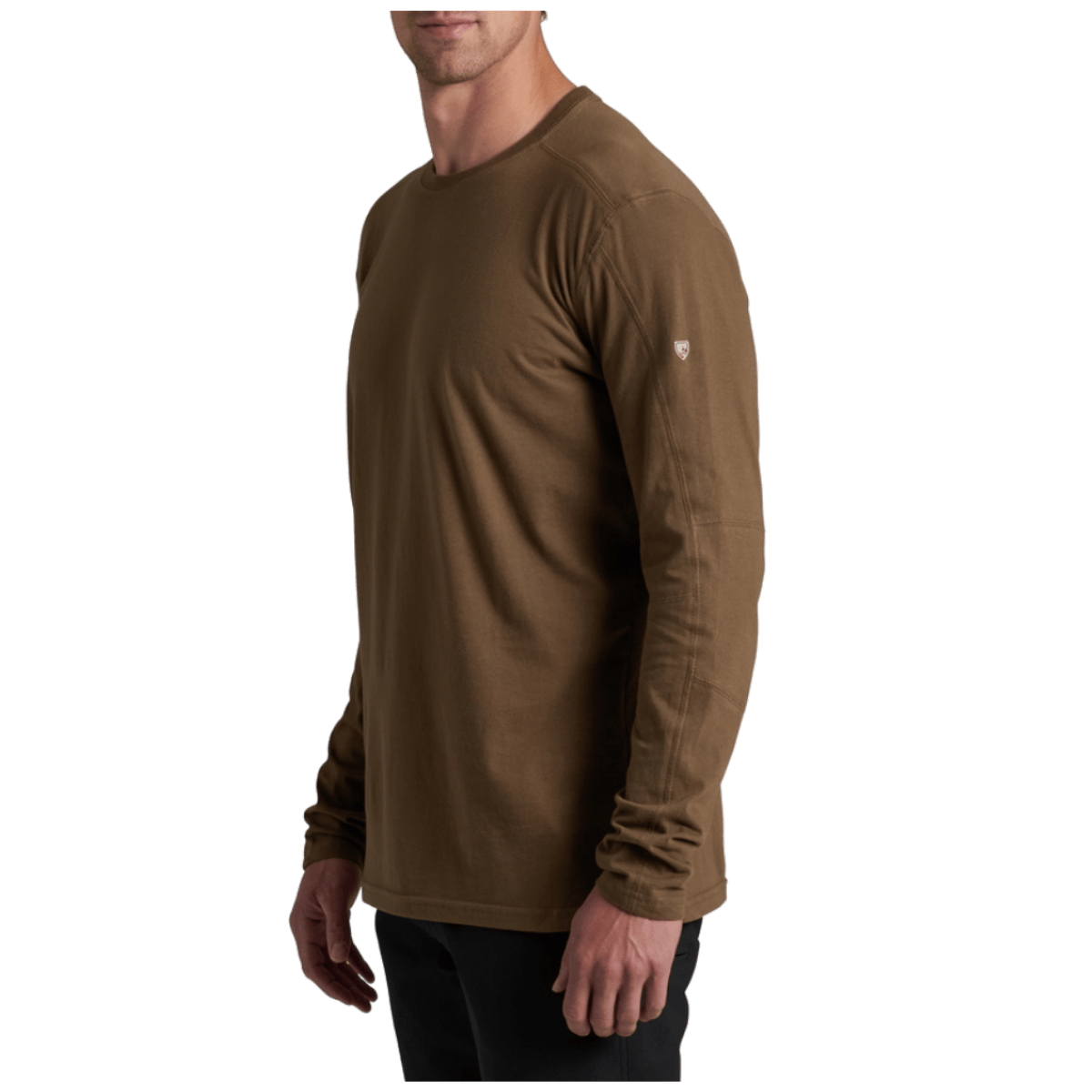 KUHL MEN'S ORGANIC COTTON BRAVADO LONGSLEEVE - KANTEEN - SIDE VIEW WW