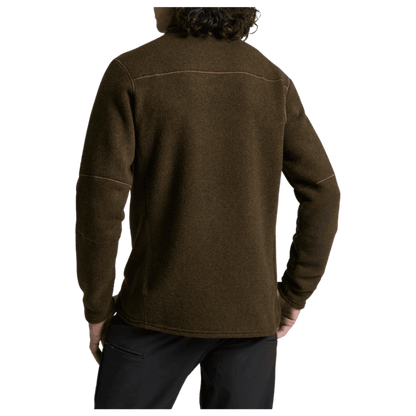 KUHL MEN'S INTERCEPTR 1/4 ZIP SWEATER JACKET - DARK ROAST - BACK VIEW WW
