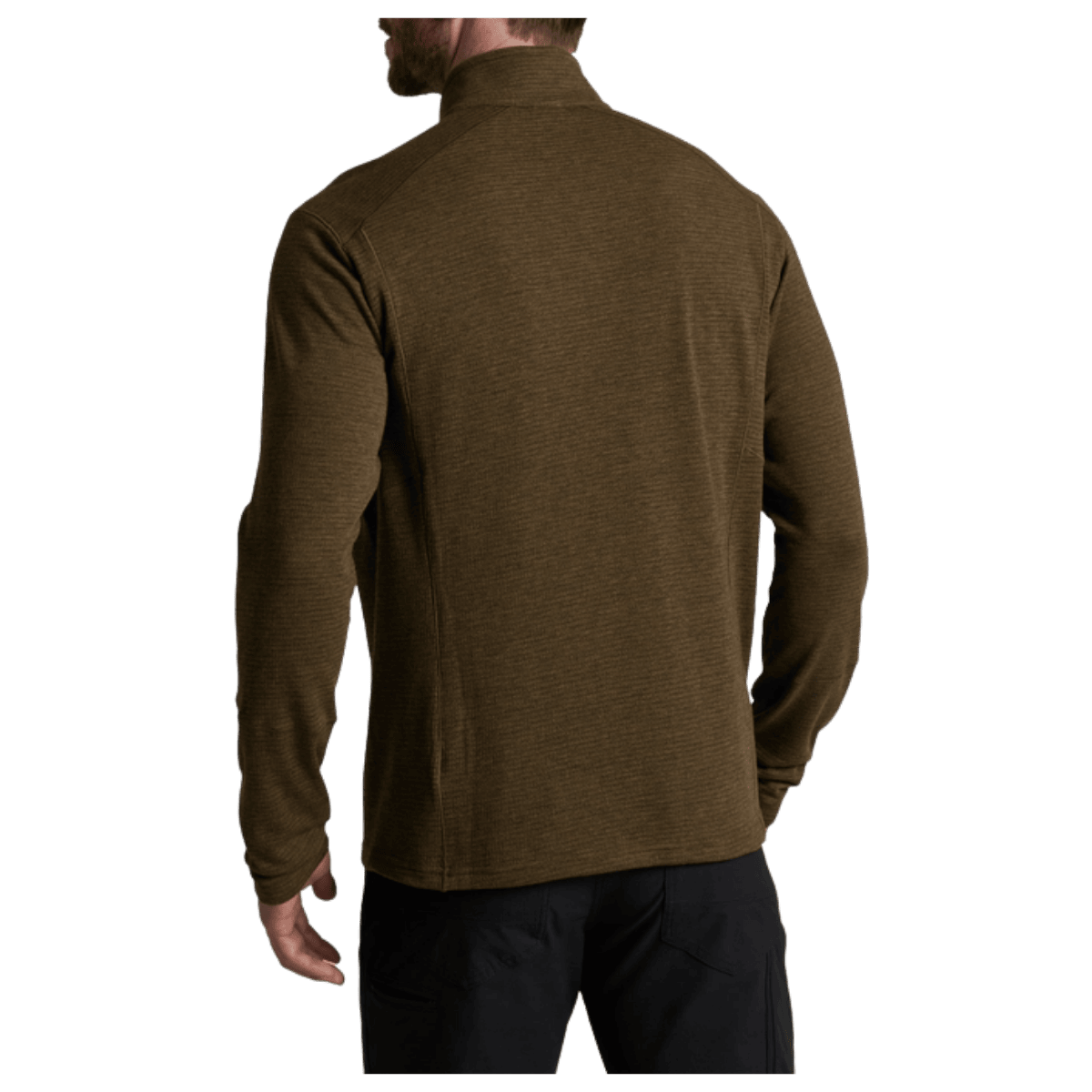 KUHL MEN'S REACTIV LITE GRID 1/4 ZIP PREMIUM GRAPHENE - KANTEEN - BACK VIEW WW