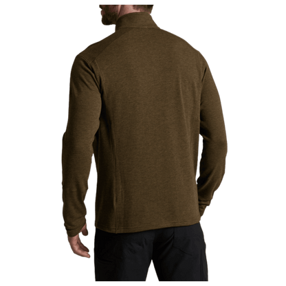 KUHL MEN'S REACTIV LITE GRID 1/4 ZIP PREMIUM GRAPHENE - KANTEEN - BACK VIEW WW