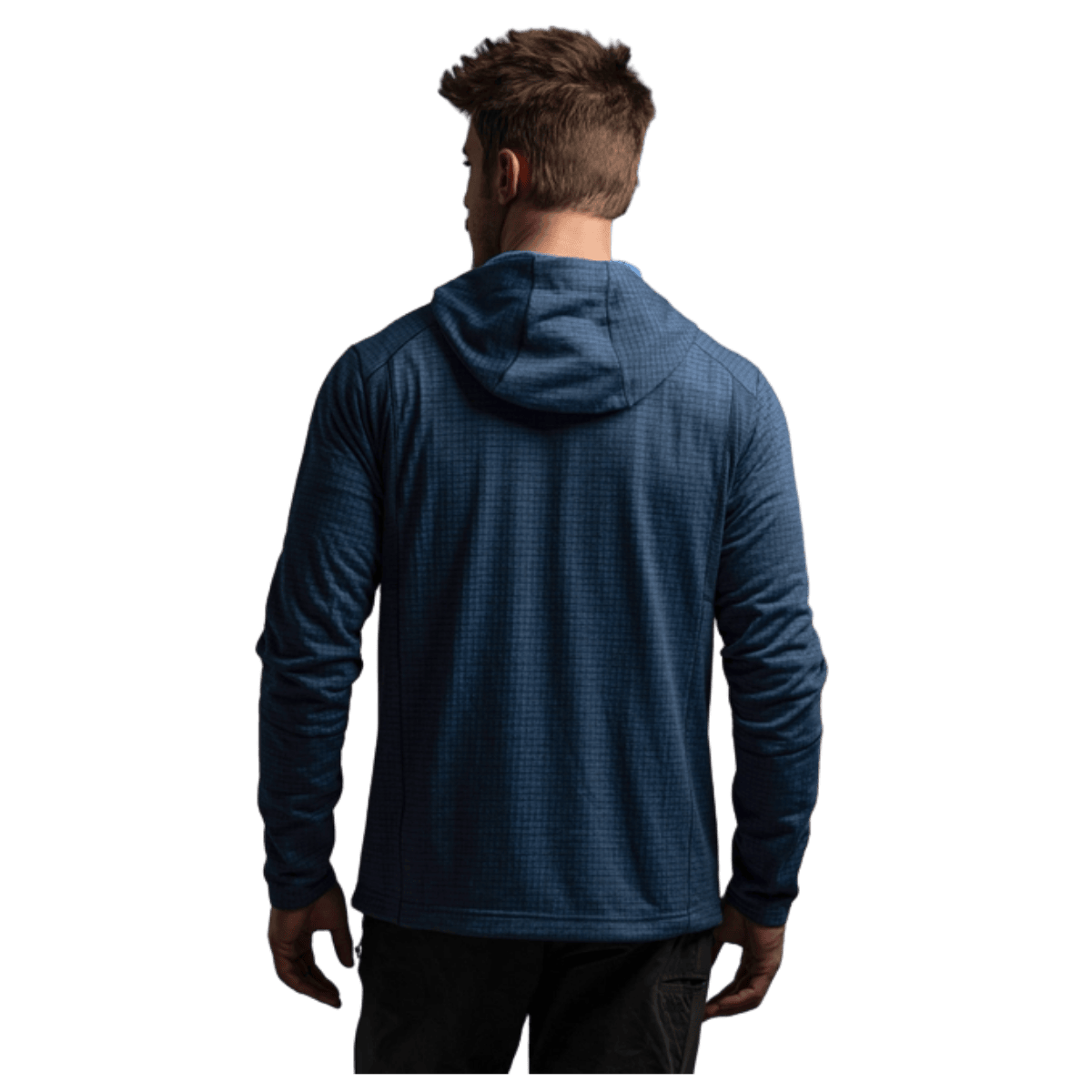 KUHL MEN'S REACTIV GRID FULL ZIP HOODY - MIDNIGHT  BACK VIEW WW 