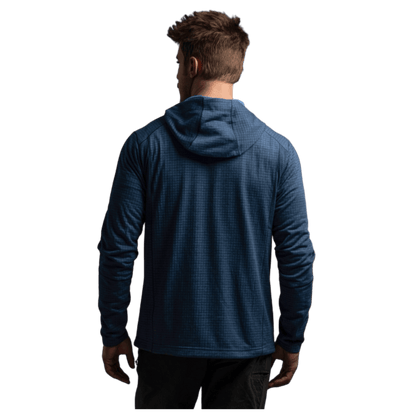 KUHL MEN'S REACTIV GRID FULL ZIP HOODY - MIDNIGHT  BACK VIEW WW 