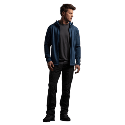 KUHL MEN'S REACTIV GRID FULL ZIP HOODY - MIDNIGHT - FULL VIEW WW