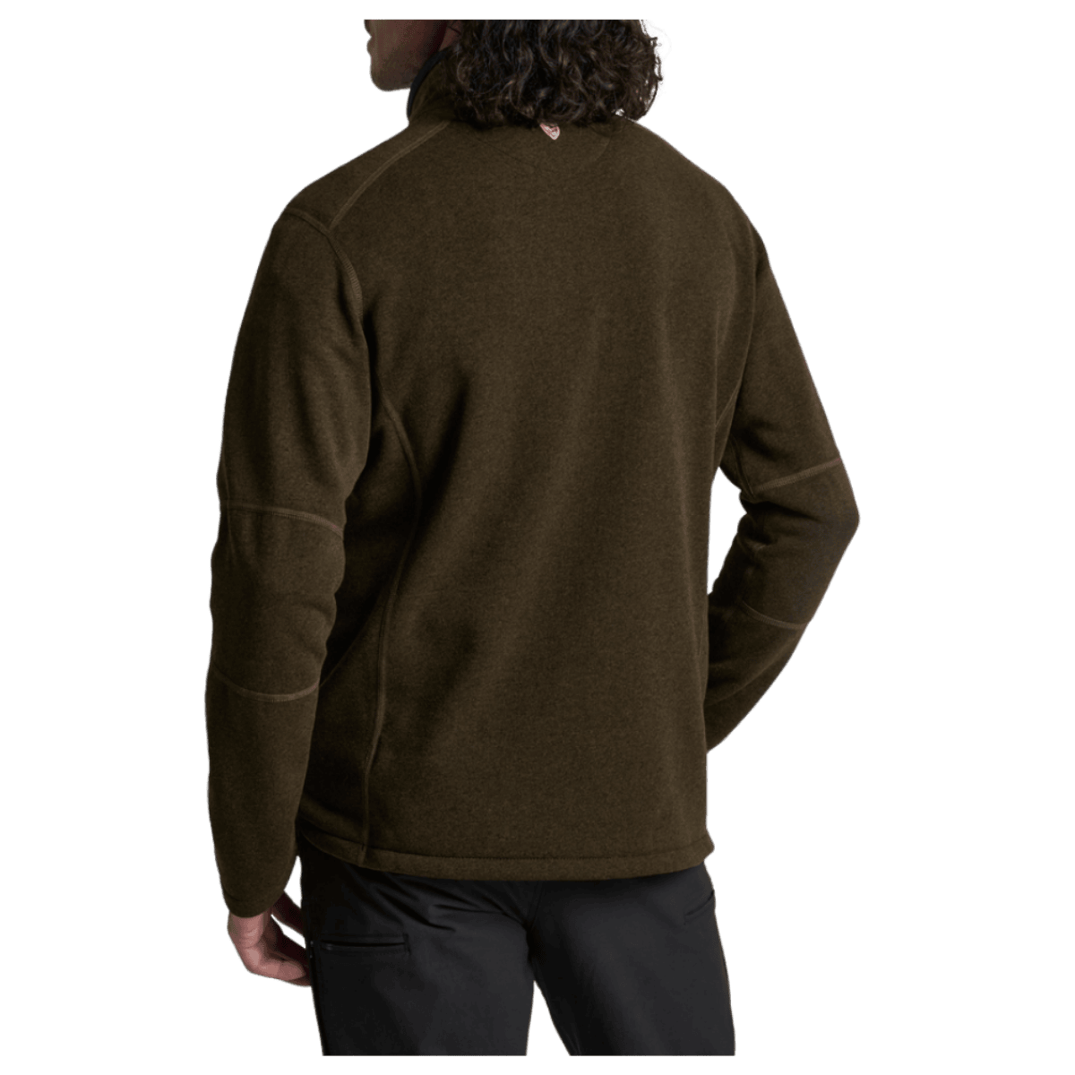 KUHL MEN'S REVEL 1/4 ZIP WINTER FLEECE - DARK ROAST - BACK VIEW WW