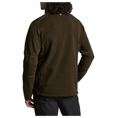 KUHL MEN'S REVEL 1/4 ZIP WINTER FLEECE - DARK ROAST - BACK VIEW WW