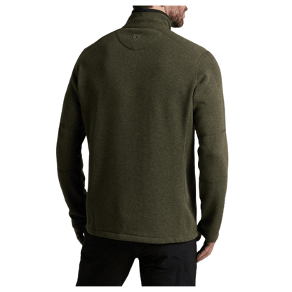KUHL MEN'S REVEL 1/4 ZIP WINTER FLEECE - MOSS STONE - BACK VIEW WW