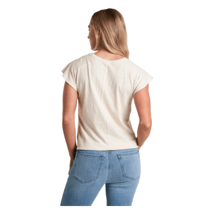 KUHL WOMEN'S SHILO ORGANIC COTTON SHORT SLEEVE - IVORY - BACK VIEW WW