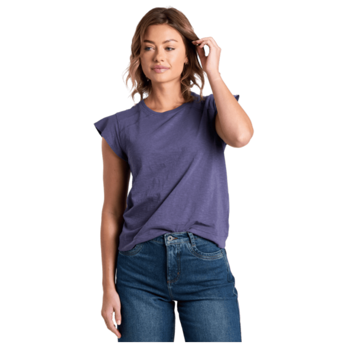 KUHL WOMEN'S SHILO ORGANIC COTTON SHORT SLEEVE - NOCTURNE - FRONT VIEW WW 