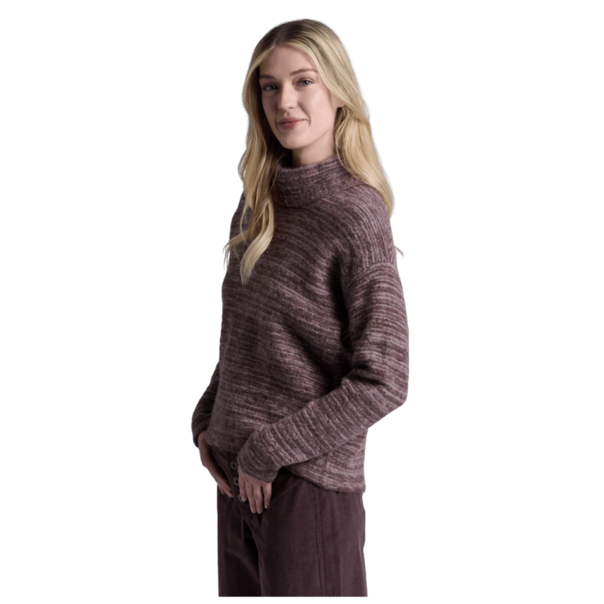KUHL WOMEN'S NAOMI KNIT SWEATER - FAWN_SIDE ANGLE