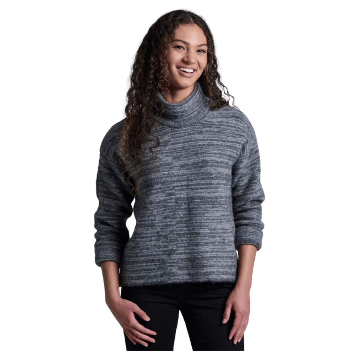 KUHL WOMEN'S NAOMI KNIT SWEATER - SMOKE_FRONT