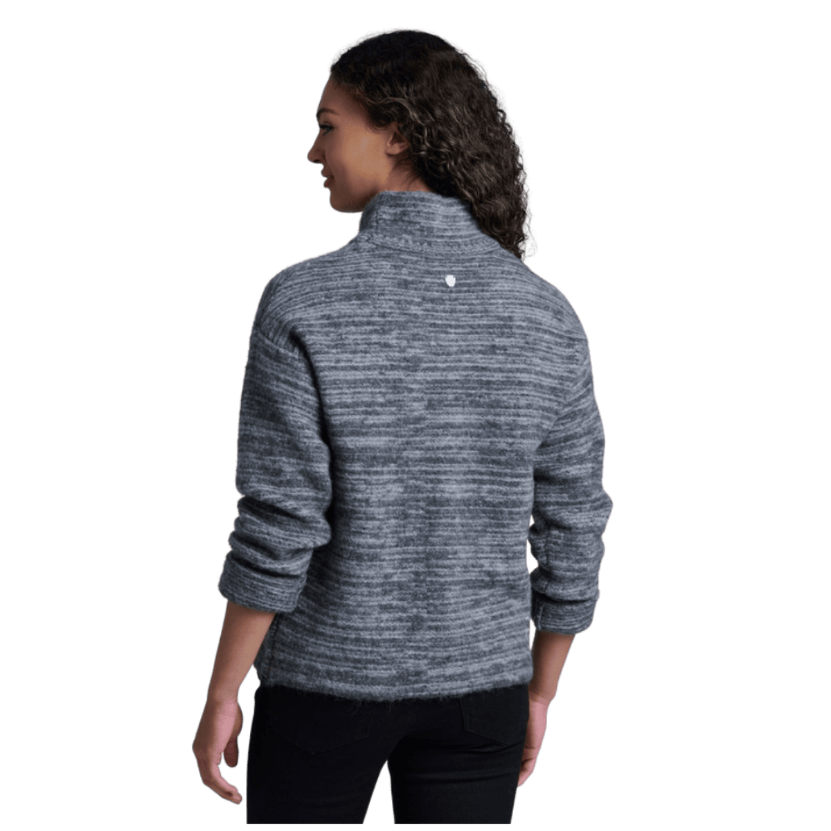 KUHL WOMEN'S NAOMI KNIT SWEATER - SMOKE_BACK ANGLE