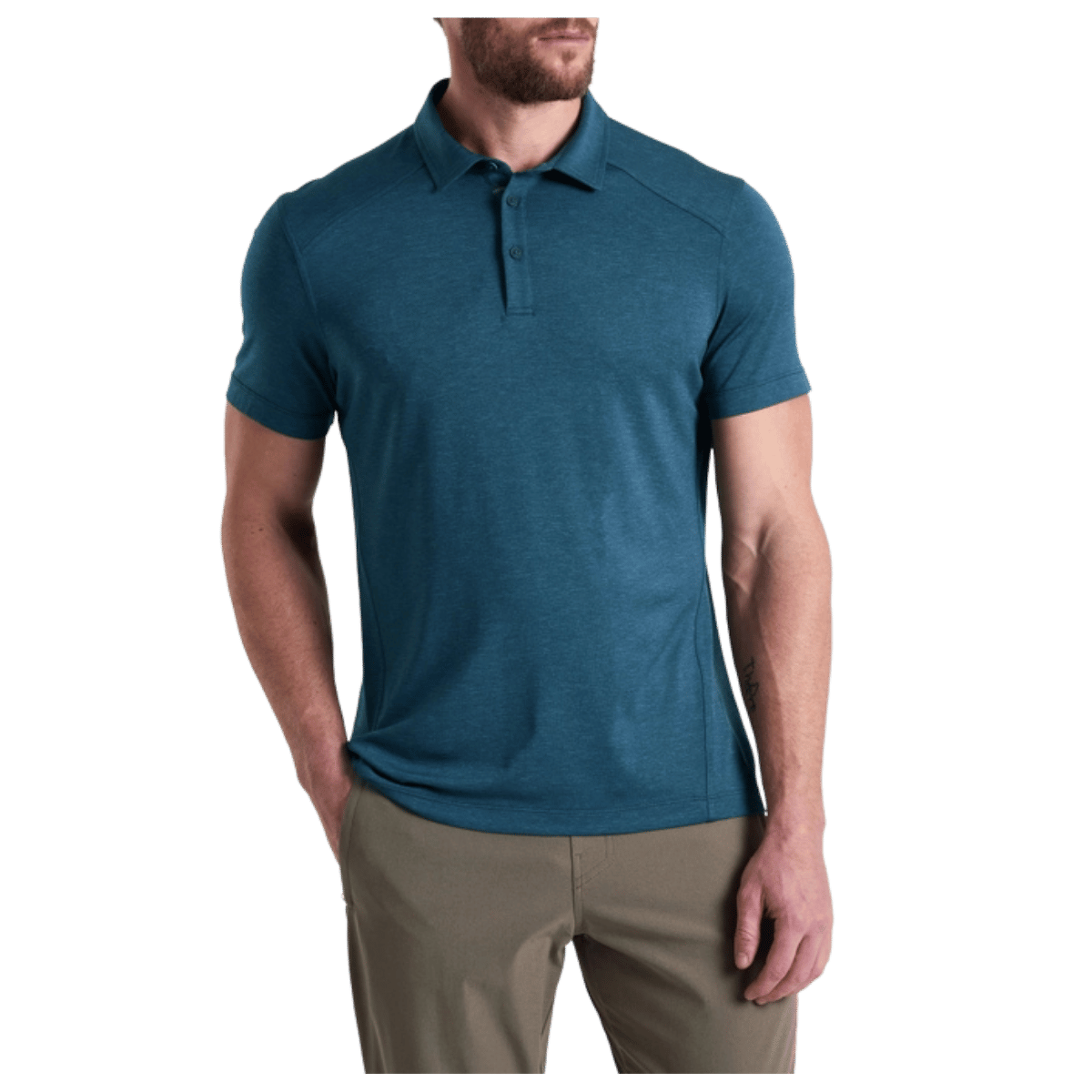 KUHL MEN'S SHADOW POLO SHIRT - PIRATE BLUE_FRONT