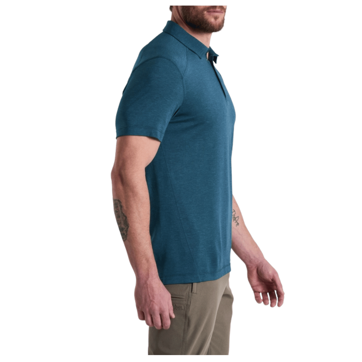 KUHL MEN'S SHADOW POLO SHIRT - PIRATE BLUE_SIDE