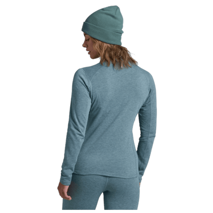 KUHL WOMEN'S REACTIV LITE GRID 1/4 ZIP PREMIUM GRAPHENE - MINERAL BLUE - BACK VIEW WW