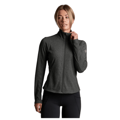 KUHL WOMEN'S REACTIV GRID FLEECE FULL ZIP - CARBON - FRONT VIEW WW