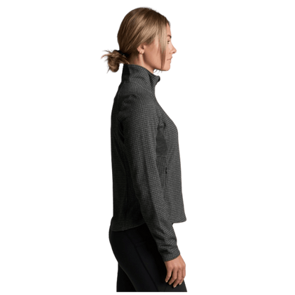 KUHL WOMEN'S REACTIV GRID FLEECE FULL ZIP - CARBON - SIDE VIEW WW