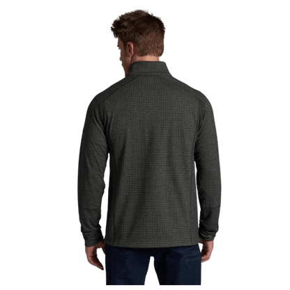 KUHL MEN'S REACTIV GRID FULL ZIP GRAPHENE FLEECE - CARBON - BACK VIEW