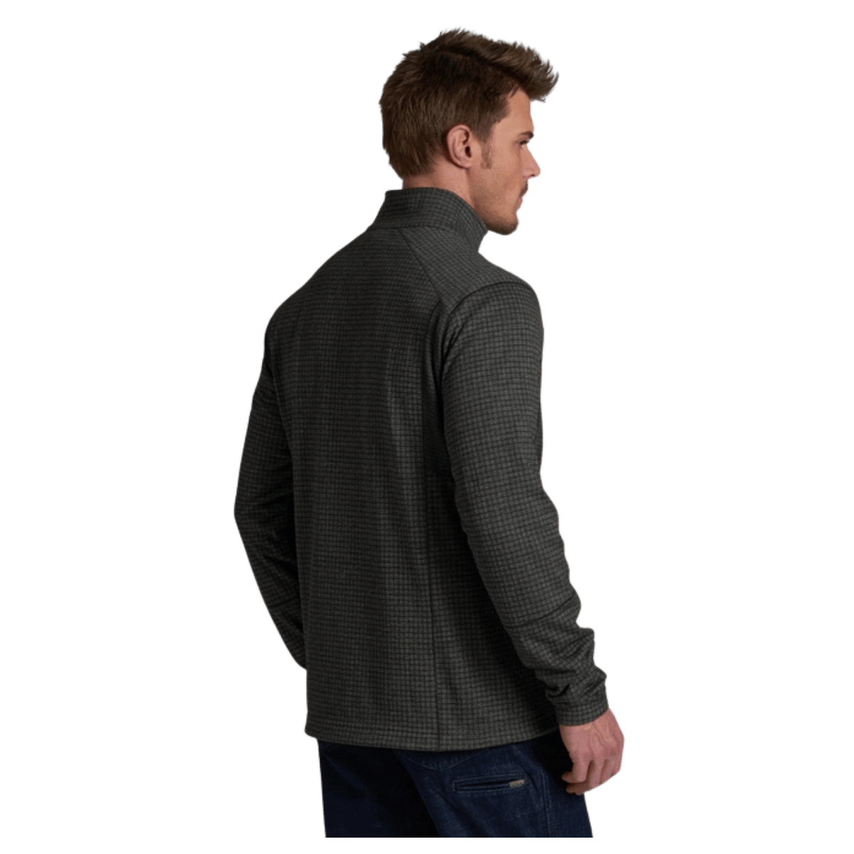 KUHL MEN'S REACTIV GRID FULL ZIP GRAPHENE FLEECE - CARBON - SIDE VIEW