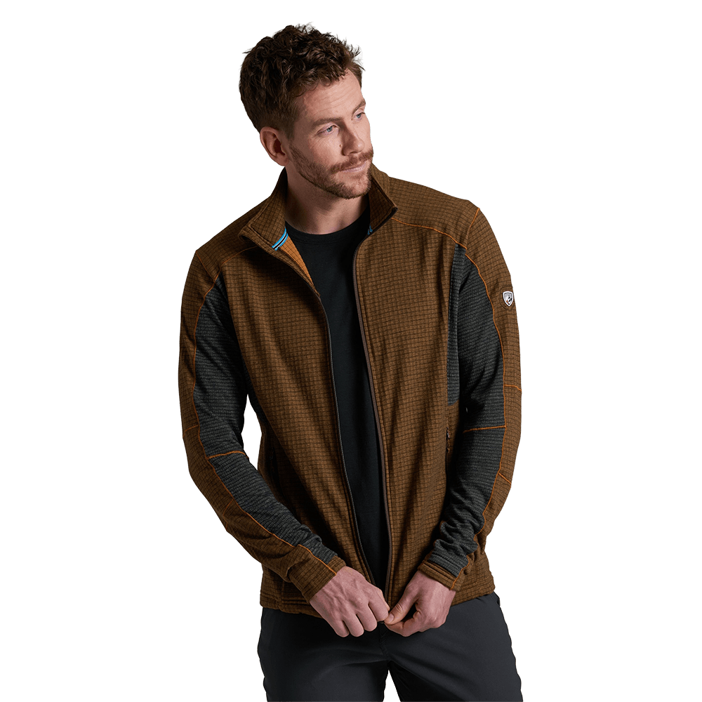 KUHL REACTIV GRID FULL-ZIP- BURNT ORANGE