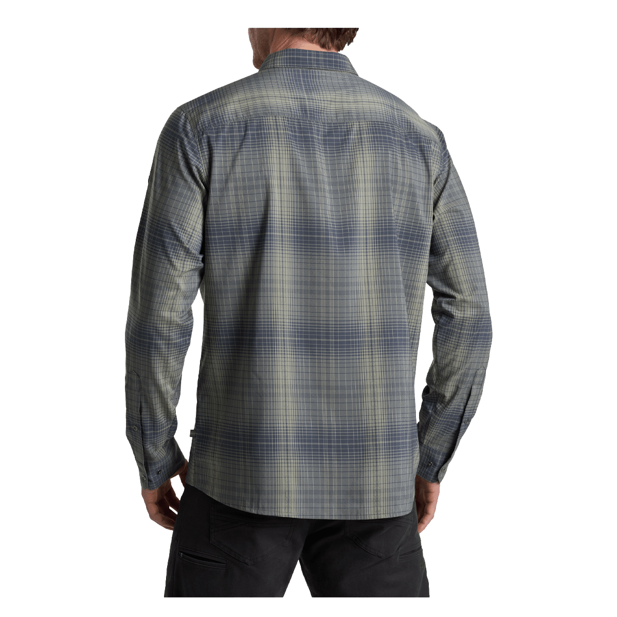 KUHL RESPONSE LITE LONG SLEEVE SHIRT - HURRICANE GREEN - BACK VIEW