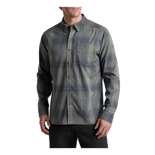 KUHL RESPONSE LITE LONG SLEEVE SHIRT - HURRICANE GREEN -FRONT VIEW