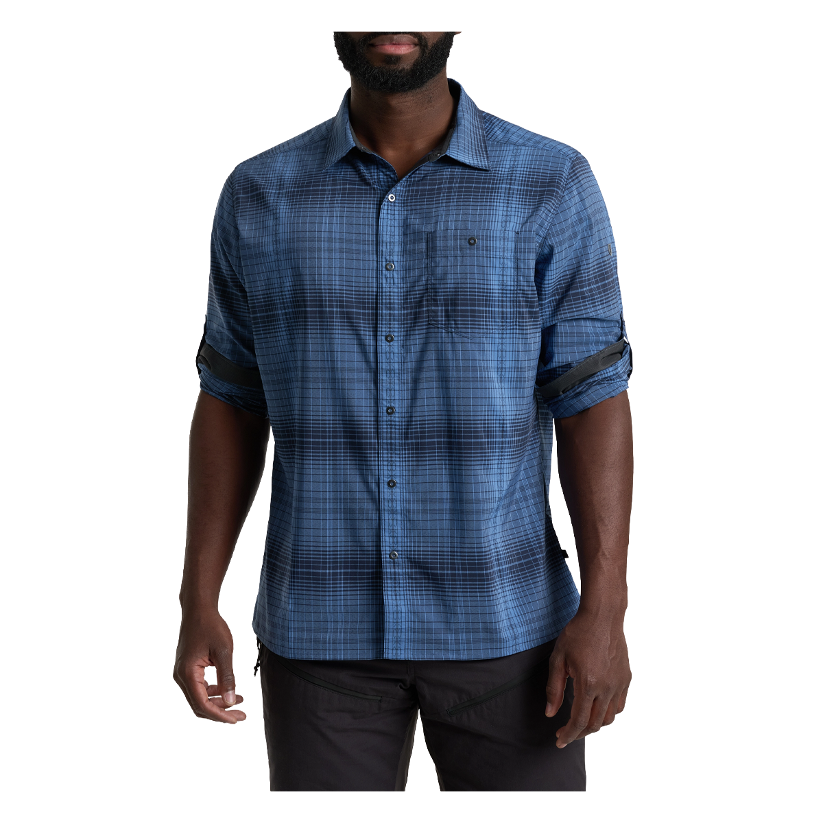 KUHL RESPONSE LITE LONG SLEEVE SHIRT - MIDNIGHT TIDE - FRONT VIEW