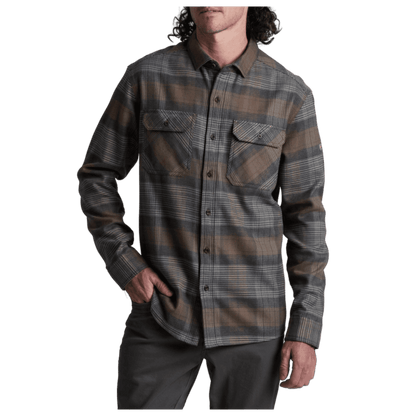 KUHL MEN'S RYDR FLANNEL LONG SLEEVE - MIDNIGHT TIMBER - FRONT VIEW