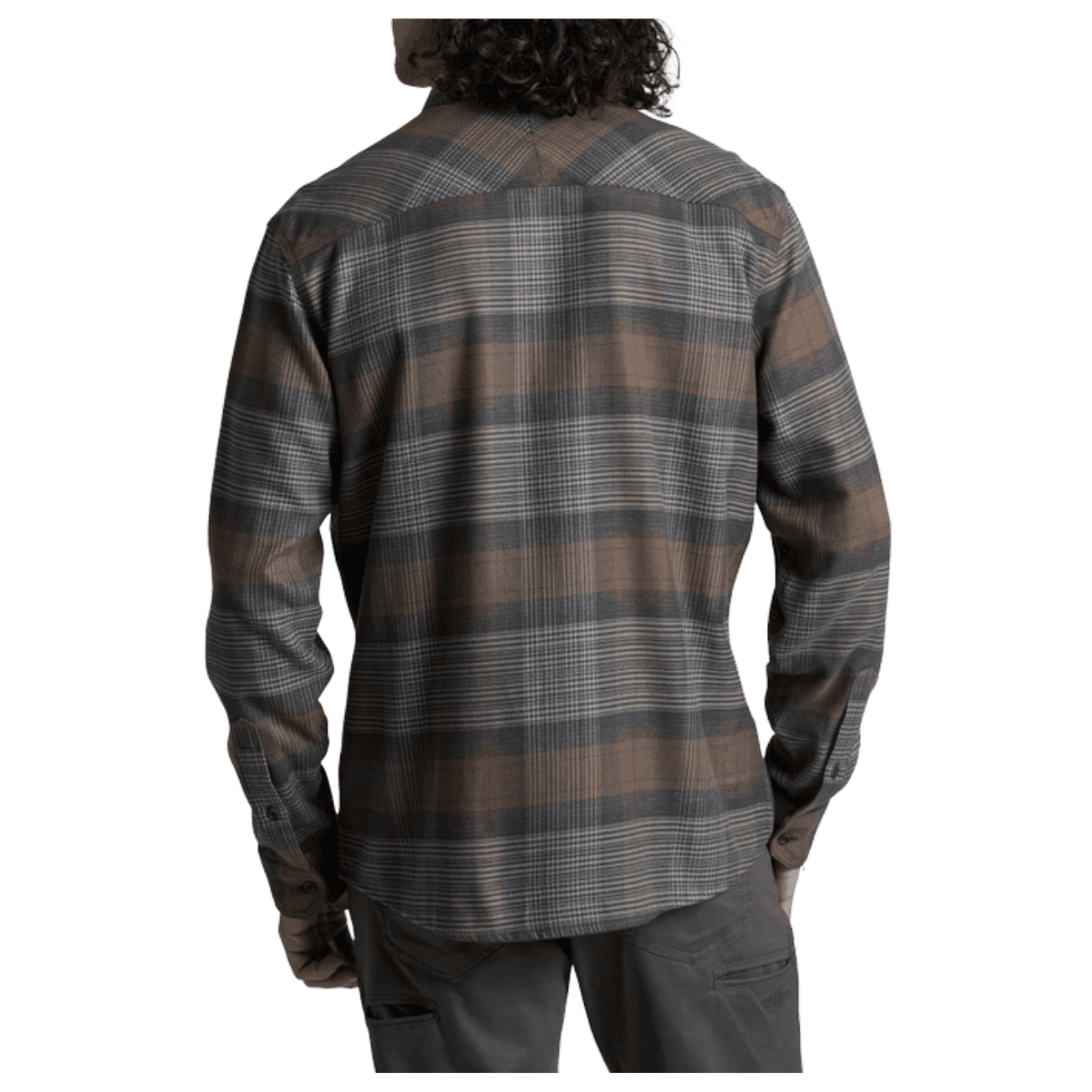 KUHL MEN'S RYDR FLANNEL LONG SLEEVE - MIDNIGHT TIMBER - BACK VIEW WW