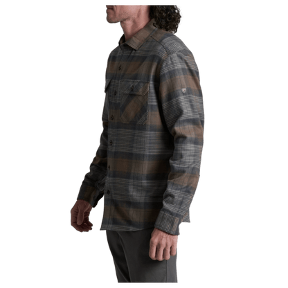KUHL MEN'S RYDR FLANNEL LONG SLEEVE - MIDNIGHT TIMBER - SIDE VIEW WW