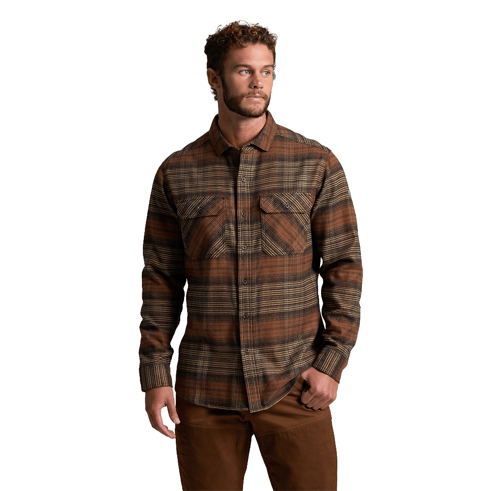 KUHL RYDR FLANNEL LS VINTAGE LEATHER