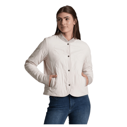 KUHL WOMEN'S SCOUT QUILTED JACKET - SEA SALT - FRONT VIEW