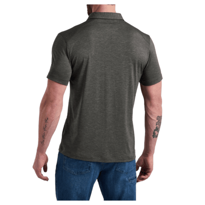 KUHL MEN'S SHADOW POLO SHIRT W/ UPF 50+ - STORM - BACK VIEW
