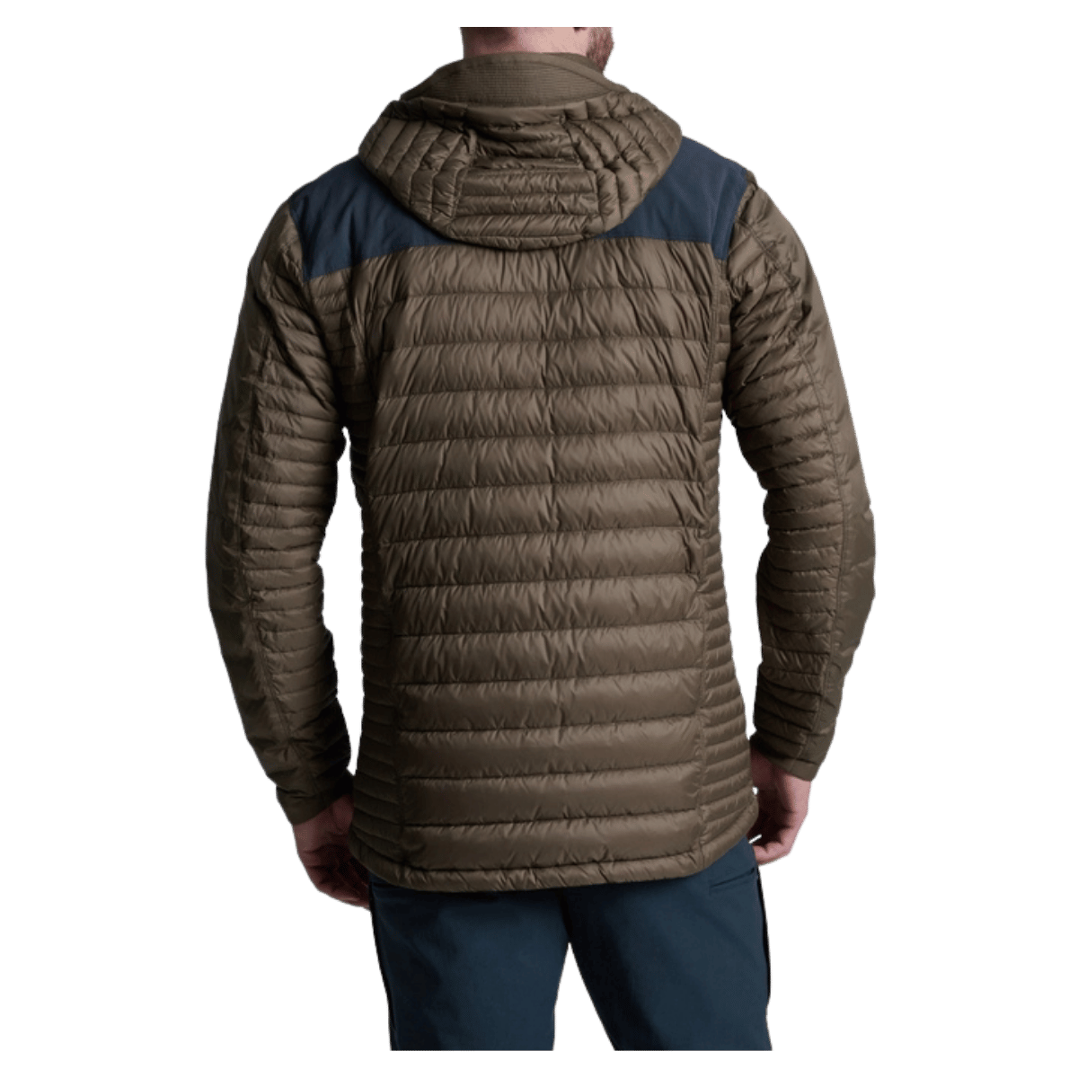 KUHL MEN'S SPYFIRE HOODY LIGHTWEIGHT INSULATION - KANTEEN - BACK VIEW