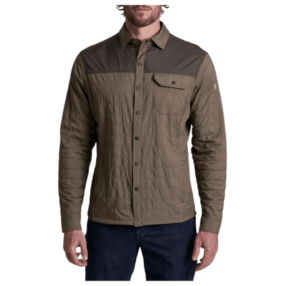 KUHL MEN'S THE ONE SHIRT-JAC AERO™ KNIT INSULATION - KANTEEN/DRK OAK - FRONT VIEW