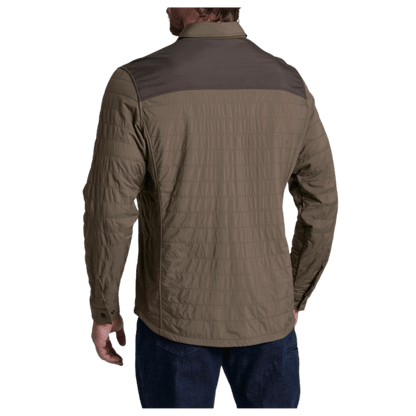 KUHL MEN'S THE ONE SHIRT-JAC AERO™ KNIT INSULATION - KANTEEN/DRK OAK - BACK VIEW