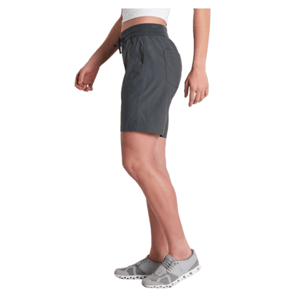 KUHL WOMEN'S TREKR PULL ON SHORT 8" W/ UPF 50+ - CHARCOAL - SIDE VIEW