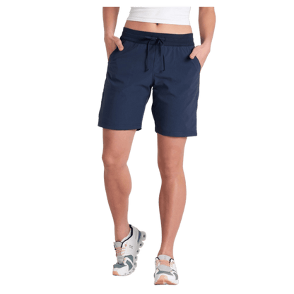 KUHL WOMEN'S TREKR PULL ON SHORT 8" W/ UPF 50+ - INDIGO - FRONT VIEW
