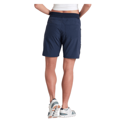 KUHL WOMEN'S TREKR PULL ON SHORT 8" W/ UPF 50+ - INDIGO - BACK VIEW