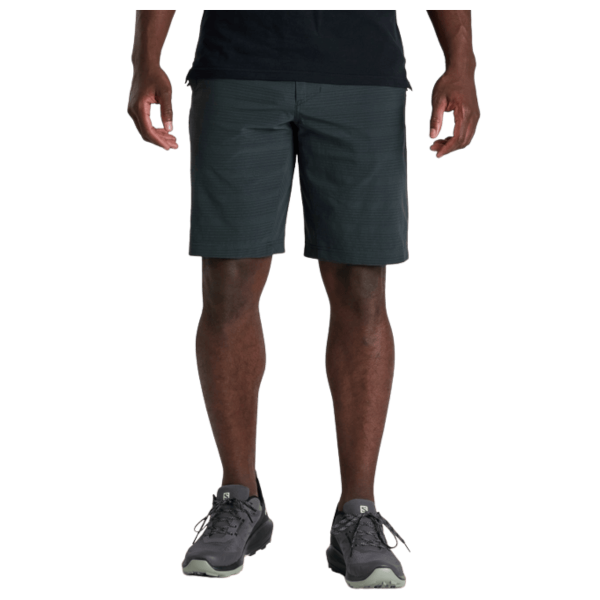 KUHL MEN'S ULTRA-LIGHTWEIGHT PERFORATED UPRISER SHORT 8" - ONYX - FRONT VIEW WW