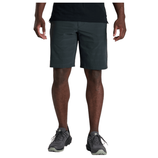KUHL MEN'S ULTRA-LIGHTWEIGHT PERFORATED UPRISER SHORT 8" - ONYX - FRONT VIEW WW