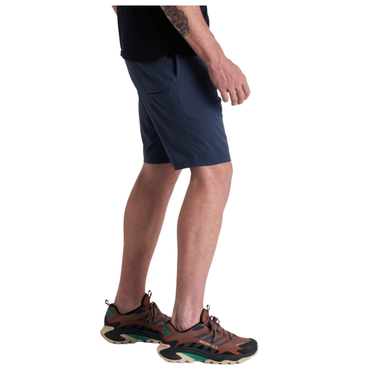 KUHL UPSHIFT SHORT 10" WITH BACK ZIPPERED POCKET - PIRATE BLUE_SIDE