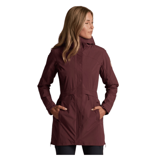 KUHL WOMEN'S STRETCH VOYAGR INSULATED COAT - RAISIN - FRONT VIEW