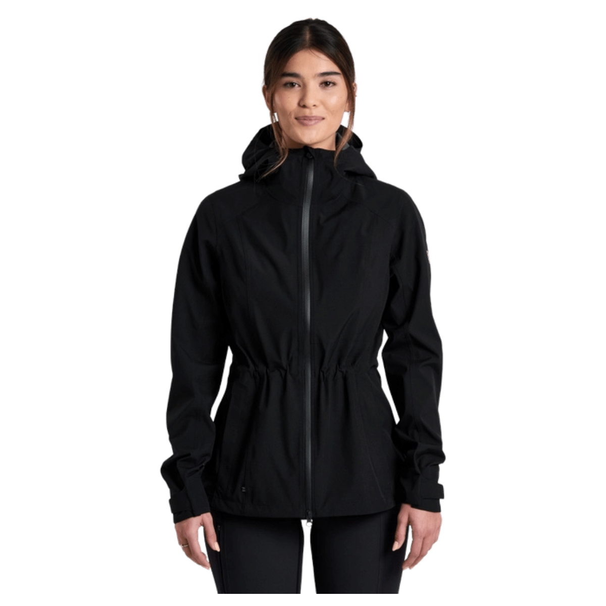KUHL WOMEN'S STRETCH VOYAGR WATERPROOF JACKET - BLACKOUT - FRONT VIEW