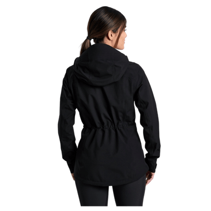 KUHL WOMEN'S STRETCH VOYAGR WATERPROOF JACKET - BLACKOUT - BACK VIEW