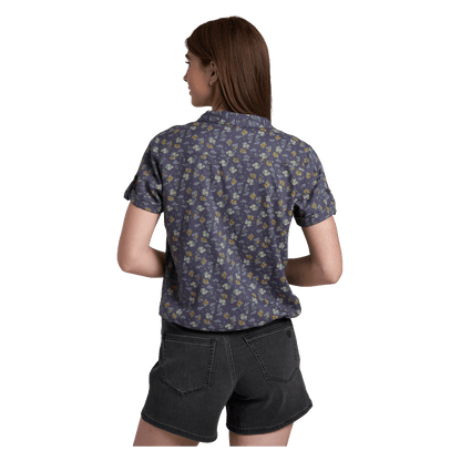 KUHL WOMEN'S LILIANA SHORT SLEEVE SHIRT - MYSTIC PRINT - BACK VIEW